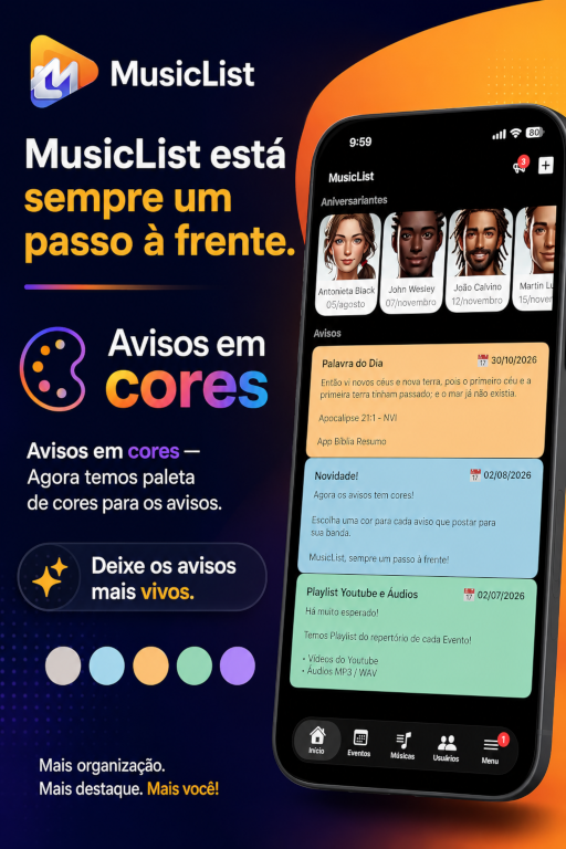 Avisos em Cores