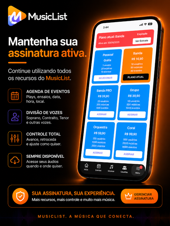 Agenda de Eventos MusicList